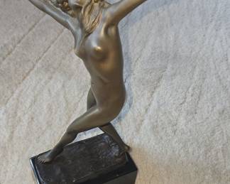 Art Deco Bronze Dancer Figurine by Josef Lorenzl