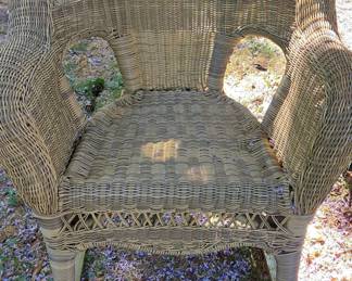 Antique Victorian Wicker Armchair