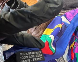 Abstract Art Silk Scarf - Paris-France