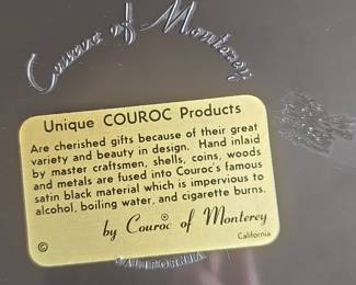 Vintage Couroc of Monterey Quail Tray