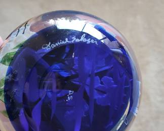 Daniel Salazar Glass Art Paperweight