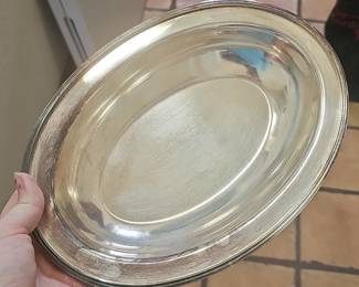 2 Oval Serving Platters - Silver Plated