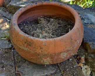 Terracotta Planter with Relief Decoration