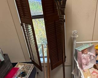 Torchiere Floor Lamp with Frosted Glass Shade