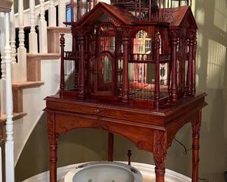 Grand Foyer Statement Piece!! Cathedral Bird Cage on stand. 