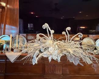 Silver Trays and Holiday Decor