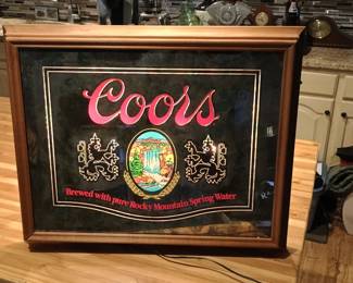 Lighted Coors sign