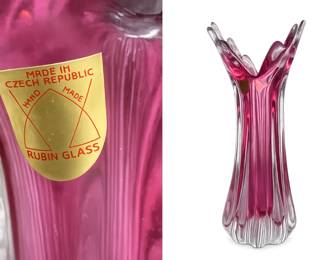 Pink Ruben Gass Vase