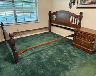 Rustic Bed Fram & Night Stand