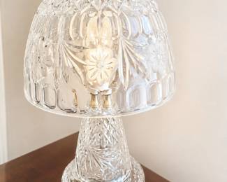 Vintage Cut Crystal Boudoir Table Lamp