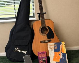 Ibanez Acoustic Guitar Starter Set with Gig Bag, Foot Rest & Instruction Books