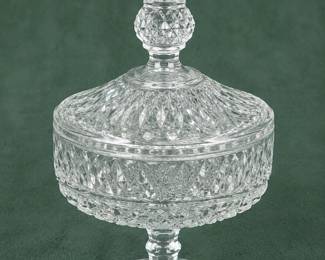 Vintage Cut Crystal Covered Candy Dish