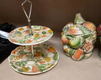 Vintage Mid Century Lefton Fruits of Italy Hand Painted 