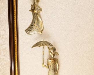 home Interiors Victorian Lady Brass Wall Art