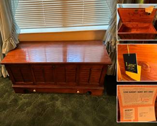 Vintage Lane Cedar Hope Chest Blanket Chest w Original Tags  Warranty Card no key