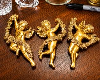 home Interiors Victorian Lady Brass Wall Art