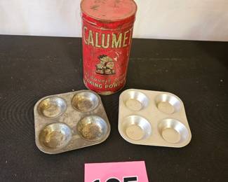 Item #165 Baking Brand Tin and 2 small trays $7