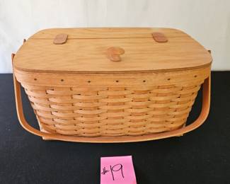 Item #19 Longaberger Picnic Basket $20
