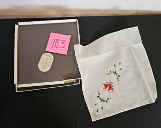 Item #183 Vintage Handkerchief $7
