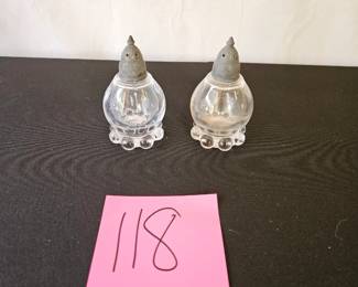Item $118 Imperial Candlewick Salt & Pepper shaker set $10