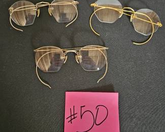 Item #50 Antique Gold Glasses $80 