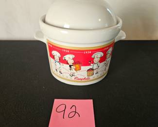 Item #92 Campbell's Soup Tureen (no ladle) $10