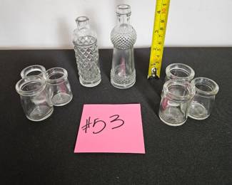 Item #53 Antique Bottles/Vintage Restaurant Creamer Bottles $20