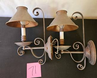 Item #71 Copper? Wall Sconces $25