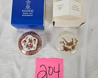 Item #204 Two small Trinket boxes $10