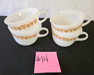 Item #14 Butterfly Gold Mugs $7