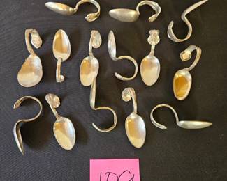 Item #109 Lot of Misc Bent Silver Plated Spoons $20