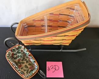 Item #30 Longaberger Sleigh Baskets $25
