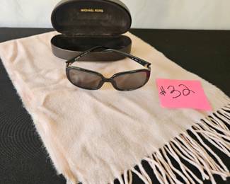 Item #32 Michael Kors Sunglasses and unbranded Pink Scarf $18