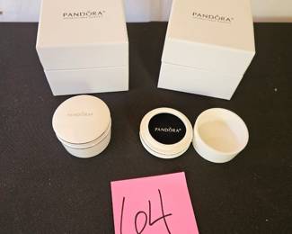 Item #64 Two Ceramic Pandora Trinket Boxes $25
