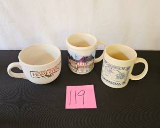 Item #119 Three Longaberger Mugs $10