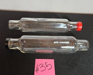 Item #35 Two Glass Rolling Pins $38