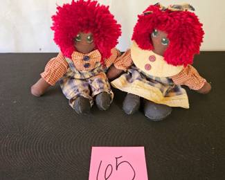 Item #65 African American Raggedy Anne & Andy $25