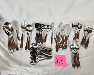 Item #213 Lauffer MCM Stainless Germany Silverware Lot $175