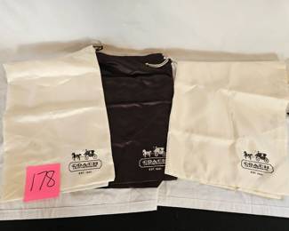Item #178 Coach Cloth Dust Bags $5