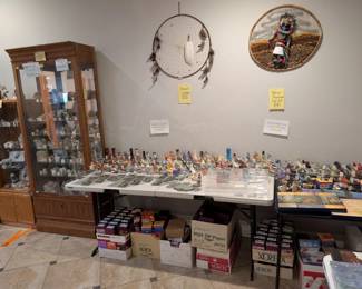 Native American artwork, Just the Right Shoe collectibles, display cases