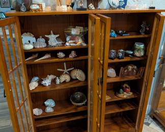 Shells, Swarovski fish, wooden art, Native American mask