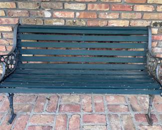 Wrought iron bench 