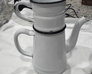 Enamel vintage coffee pot
