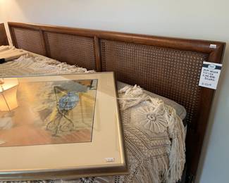 MCM Woven Rattan King Headboard 