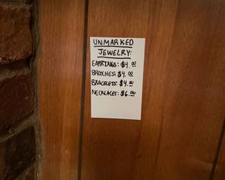 Unmarked Jewelry 