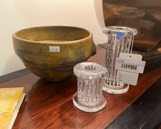 Kosta Boda Crystal Candlesticks 