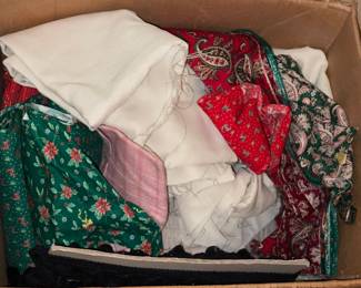 Vintage Christmas Themed Patterned/Printed Fabric