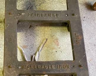 Antique "Fairbanks" Cast Iron Rolling Dollie Cart (Malleable Iron)