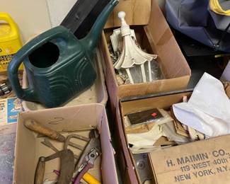 Assorted Garage Contents (Hand Tools, Chemicals, Yard Tools, Cleaning Solutions, Misc. Parts & Pieces, Etc.)
