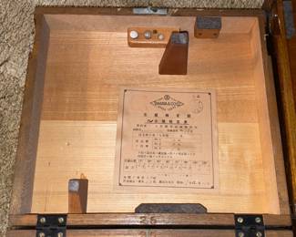 Vintage Japanese Brass Wood Maritime Sextant In Wooden Case (2 Available)